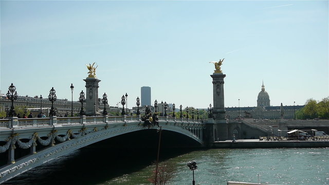 River Seine and Pont Alexandre III. Paris, France