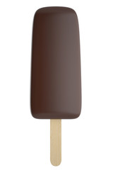 3d illustration of ice cream on a stick