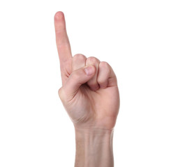 hand gesture isolated on white background
