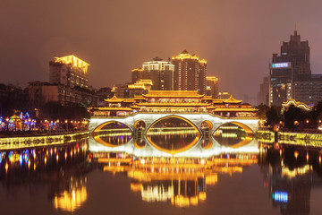 night lounge bridge at chengdu,china © xiefei