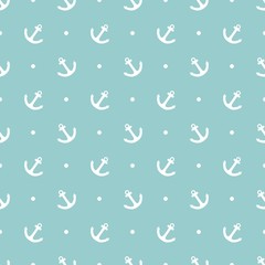 Tile sailor vector pattern polka dots on pastel background