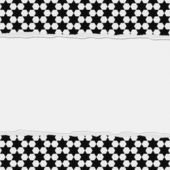 Black and White Star Frame with Torn Background