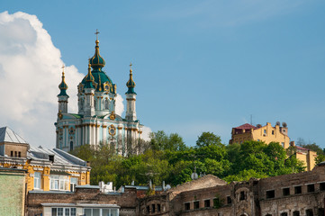 Fototapeta na wymiar St. Andrew Church in Kiev, Ukraine