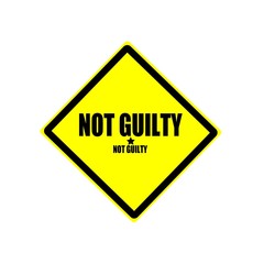 Fototapeta premium Not guilty black stamp text on yellow background
