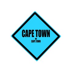  Cape town black stamp text on blue background