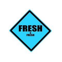 Fresh black stamp text on blue background