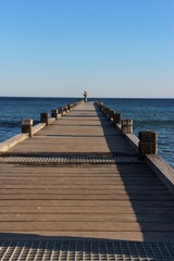 Obraz premium Ponton de la plage du débarquement à la Croix Valmer