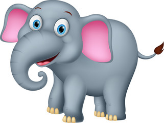 Happy elephant cartoon 