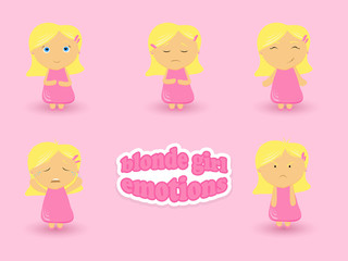 blonde girl emotions