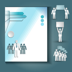 brochure template design vector