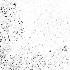 Molecule structure, white background for communication, vector