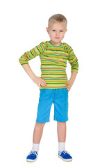 Cute confident little boy