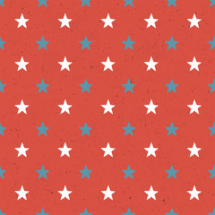 Seamless Stars Pattern On Red Paper Texture