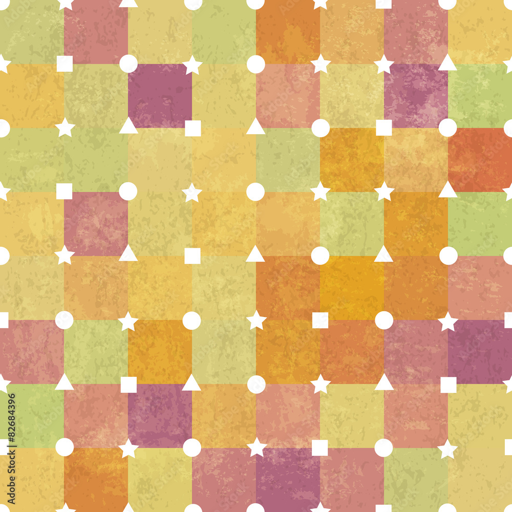 Aufkleber retro colorful vintage vector background with white geometric sh