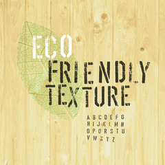 Eco Friendly Design Template (Texture and Stencil Alphabet and L