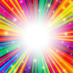 Colorful Rays Psychedelic Background with Space for Your Text in - 82684572
