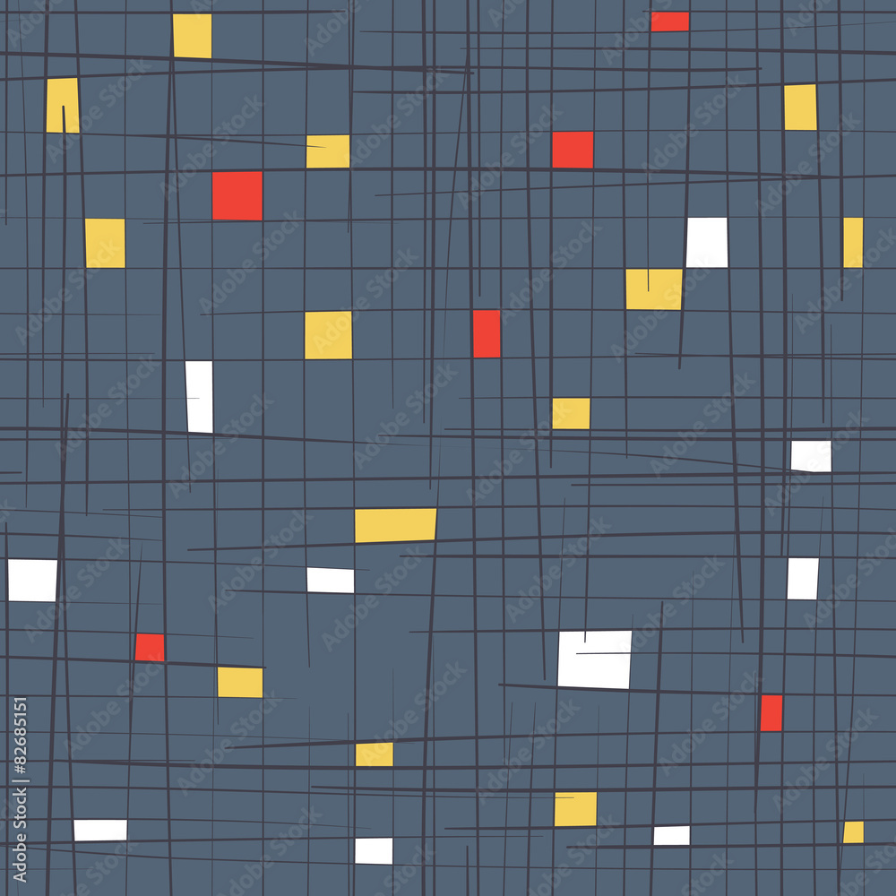 Poster cell abstract seamless pattern. vector
