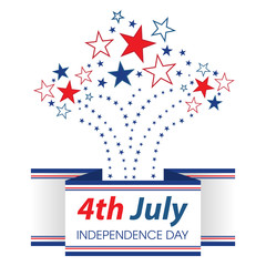 4th July American Independence Day design.