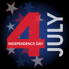 4th July American Independence Day design.