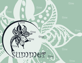 summer zentangl background