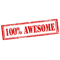 100% Awesome-stamp