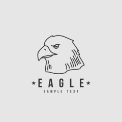 Line Art Badge or Logo Template. Thin Line Graphic Design