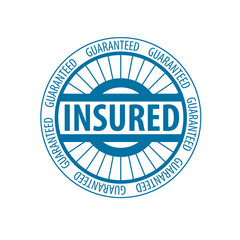 Abstract round vector logo for insurance