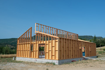 Building a wooden house