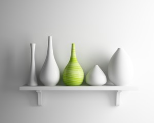 vase ceramic and white shelf