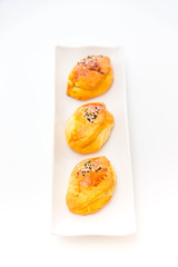 Pogataschen gefüllt