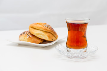 Pogataschen gefüllt