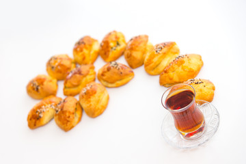 Pogataschen gefüllt