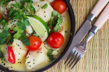 Fish in coconut milk