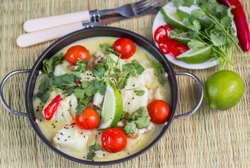 Fish in coconut milk