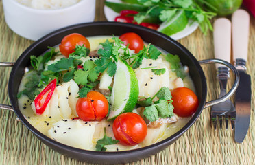 Fish in coconut milk