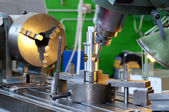 Close Up of Drilling Machine