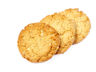 Cookies on a white background.