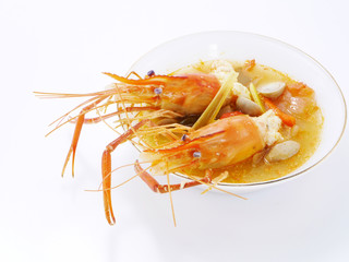 Thai Food Tom Yum Goong, Lobster soup.