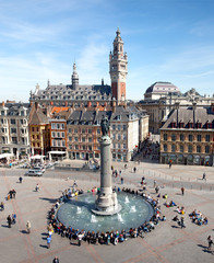 View of the Main Square of Lille, France 