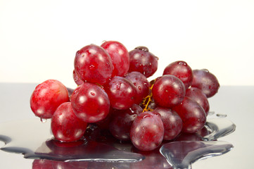 grapes in drops of water