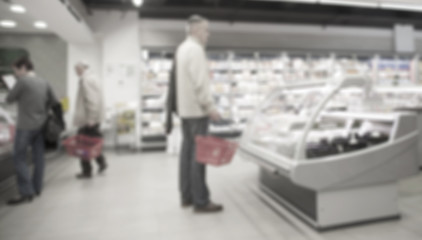 Shopping in super market