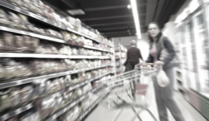 Shopping in super market