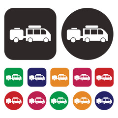 recreational vehicle vector icon. RV icon