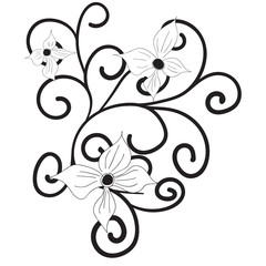 Doodle floral pattern. Vector 33