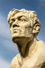 Stone Human Statue Head