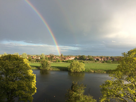 Rainbow over the river Trent