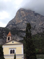 Fototapeta na wymiar Rino Pisetta mountain view in the Sarca valley . Italy