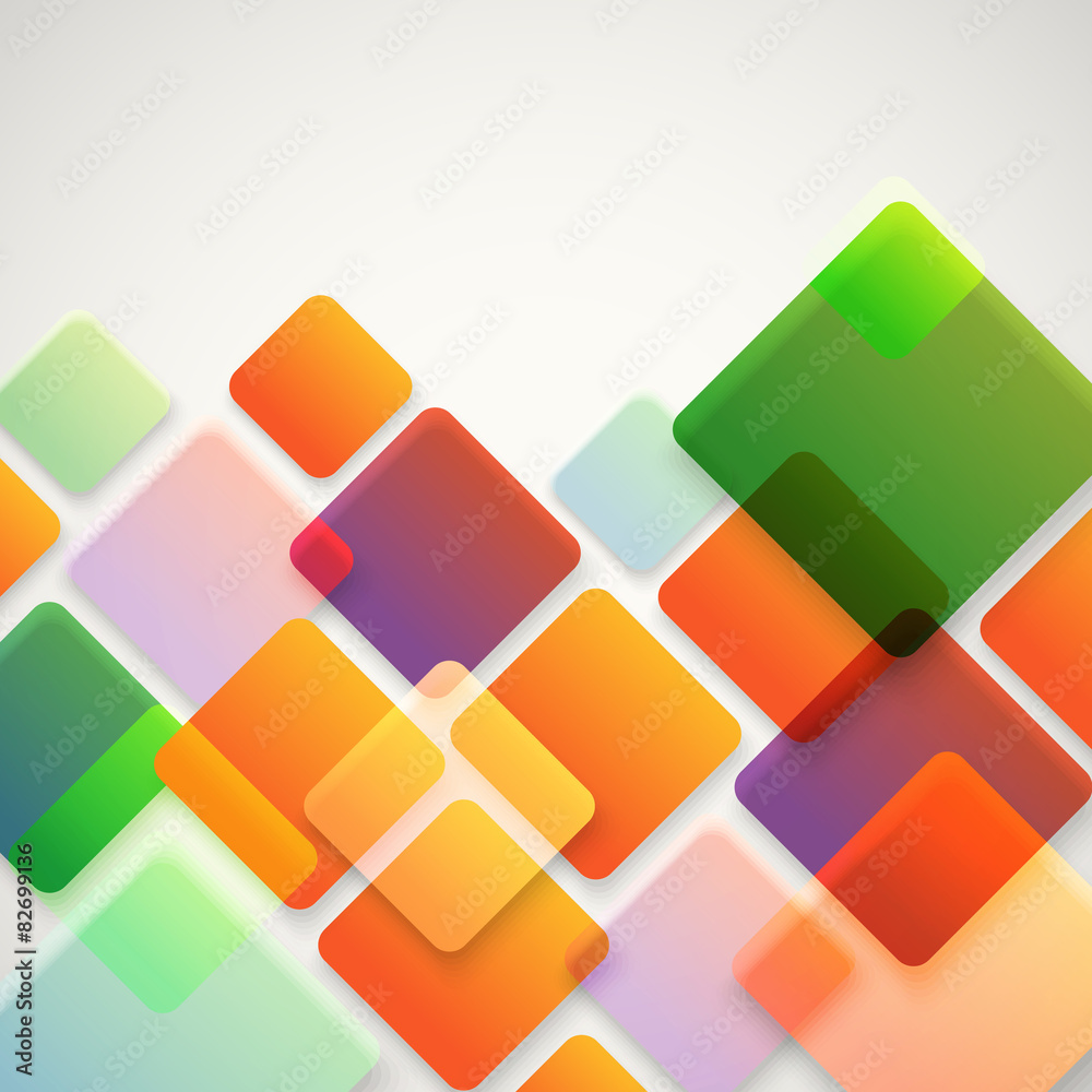 Leinwandbilder abstract vector background of different color squares. design co
