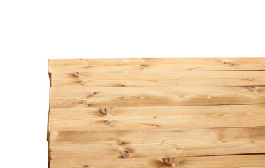 Brown paint coated wooden boards