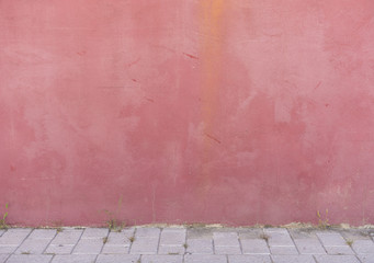 Rote Hausfassade - Hintergrund leer